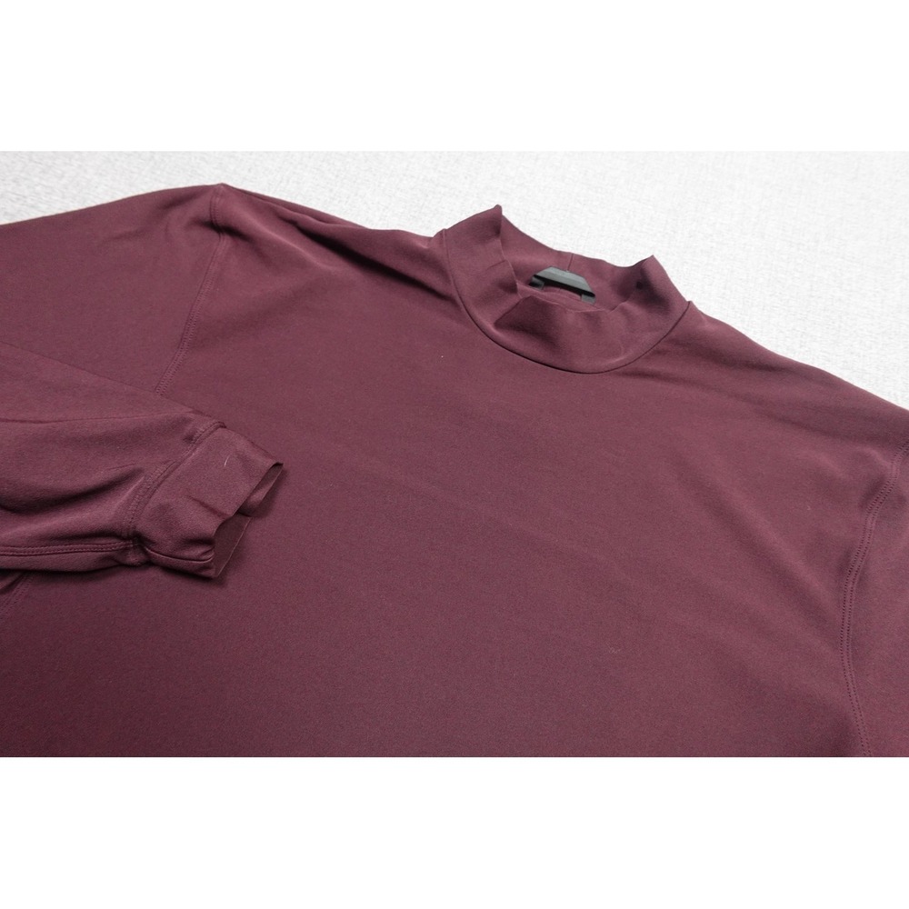 Nike Golf Mock Neck Shirt Mens Large Red Long Sleeve Thermal Soft Base Layer